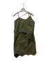 VIAVANDA（ヴィアヴァンダ）の古着「BICOLOR WRAP CAMI DRES」｜カーキ