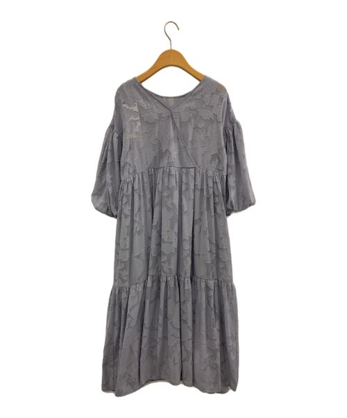 Mila Owen（ミラオーウェン）Mila Owen (ミラオーウェン) 袖ボリュームティアードワンピース ライトブルー サイズ:1の古着・服飾アイテム