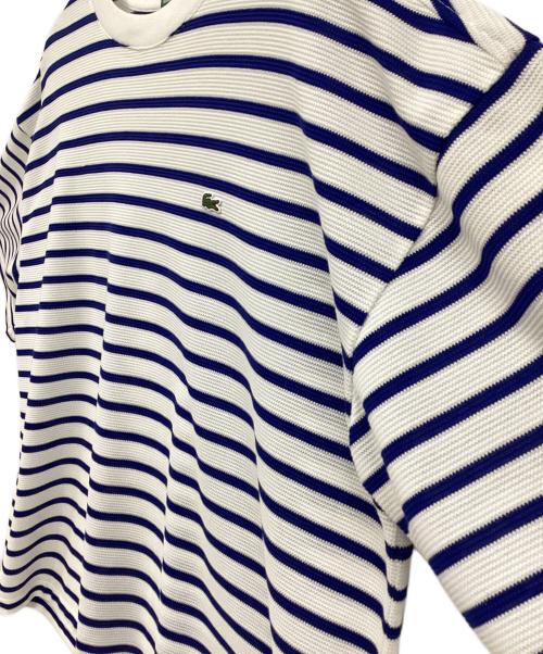 LACOSTE（ラコステ）LACOSTE (ラコステ) B:MING by BEAMS (ビーミングバイビームス) 別注 カノコ ドロップショルダーTシャツ ホワイト×ネイビー サイズ:ＵＳ/Ｓの古着・服飾アイテム