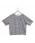 LACOSTE（ラコステ）の古着「別注 カノコ ドロップショルダーTシャツ」｜ホワイト×ネイビー