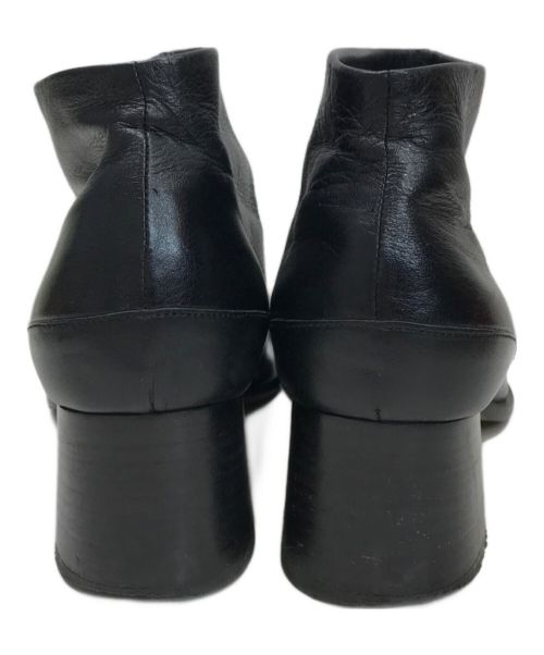 UNTISHOLD（アンチショルド）UNTISHOLD (アンチショルド) スクエアトゥショートブーツ ブラック サイズ:38の古着・服飾アイテム