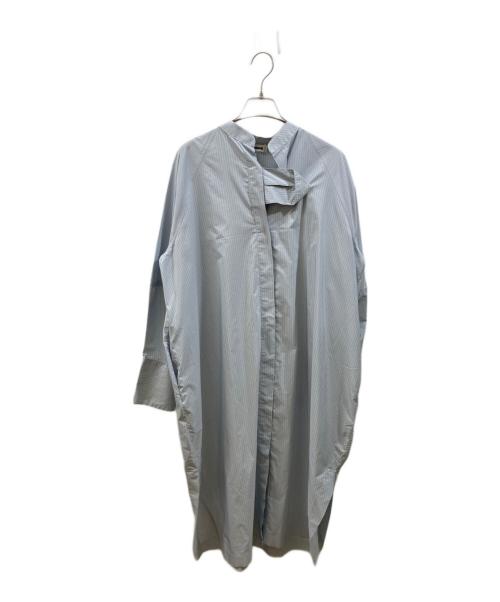 JIL SANDER（ジルサンダー）JIL SANDER (ジルサンダー) ストライプシャツドレス ブルー サイズ:34の古着・服飾アイテム