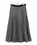 ANAYIアナイ）の古着「チェックウールボイルプリーツ スカート」｜グレー