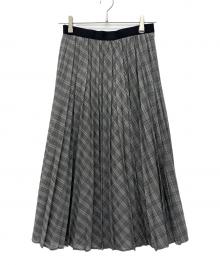 ANAYI（アナイ）の古着「チェックウールボイルプリーツ スカート」｜グレー