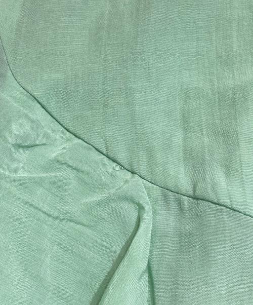ANAYI（アナイ）ANAYI (アナイ) ライトローンスタンドラッフルブラウス グリーン サイズ:38の古着・服飾アイテム