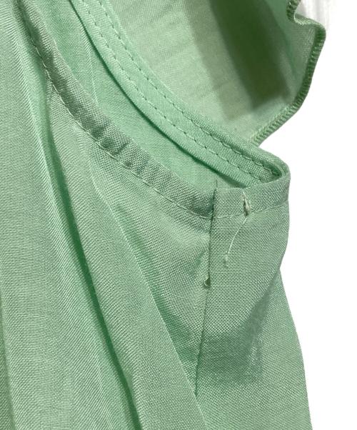 ANAYI（アナイ）ANAYI (アナイ) ライトローンスタンドラッフルブラウス グリーン サイズ:38の古着・服飾アイテム