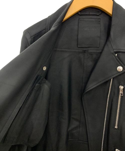 Rawtus（ロゥタス）Rawtus (ロゥタス) ゴートレザーシングルライダースジャケット ブラック サイズ:38の古着・服飾アイテム