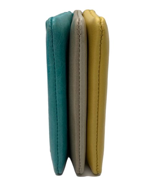 ETONNE（エトネ）ETONNE (エトネ) ミニ財布 モネ Mone イエロー×ブルーの古着・服飾アイテム