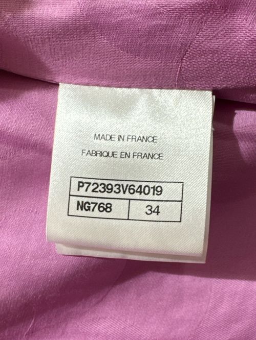 CHANEL（シャネル）CHANEL (シャネル) オーバーサイズツイードコート ピンク×レッド サイズ:34の古着・服飾アイテム
