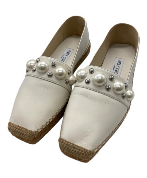 JIMMY CHOO（ジミーチュウ）JIMMY CHOO (ジミーチュウ) エスパドリーユ ホワイト サイズ:37の古着・服飾アイテム