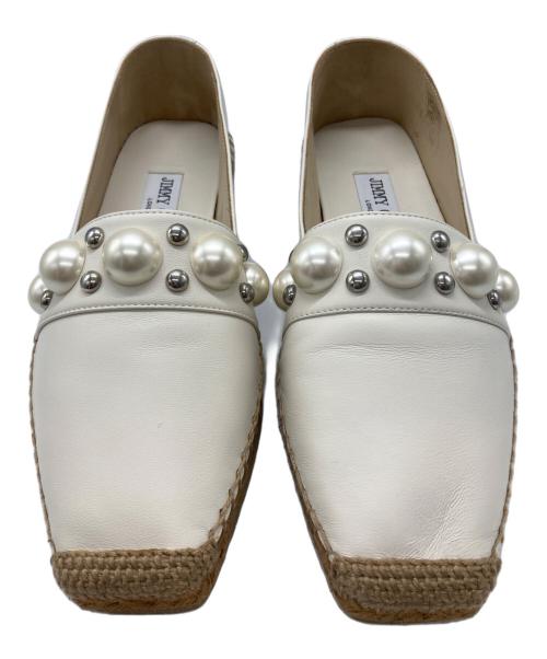 JIMMY CHOO（ジミーチュウ）JIMMY CHOO (ジミーチュウ) エスパドリーユ ホワイト サイズ:37の古着・服飾アイテム