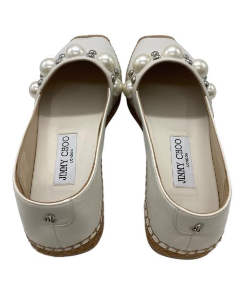 JIMMY CHOO（ジミーチュウ）JIMMY CHOO (ジミーチュウ) エスパドリーユ ホワイト サイズ:37の古着・服飾アイテム