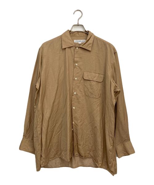 INDIVIDUALIZED SHIRTS（インディビジュアライズドシャツ）INDIVIDUALIZED SHIRTS (インディビジュアライズドシャツ) MAIDENS SHOP (メイデンズショップ) SUPER 130's WOOL LINEN CAMP COLLAR SHIRT ベージュ サイズ:Lの古着・服飾アイテム