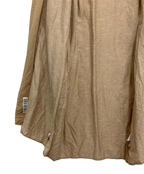 INDIVIDUALIZED SHIRTS（インディビジュアライズドシャツ）INDIVIDUALIZED SHIRTS (インディビジュアライズドシャツ) MAIDENS SHOP (メイデンズショップ) SUPER 130's WOOL LINEN CAMP COLLAR SHIRT ベージュ サイズ:Lの古着・服飾アイテム