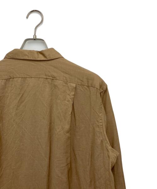 INDIVIDUALIZED SHIRTS（インディビジュアライズドシャツ）INDIVIDUALIZED SHIRTS (インディビジュアライズドシャツ) MAIDENS SHOP (メイデンズショップ) SUPER 130's WOOL LINEN CAMP COLLAR SHIRT ベージュ サイズ:Lの古着・服飾アイテム