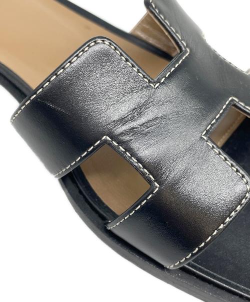 HERMES（エルメス）HERMES (エルメス) サンダル 《オラン》 ブラック サイズ:37 2/1の古着・服飾アイテム