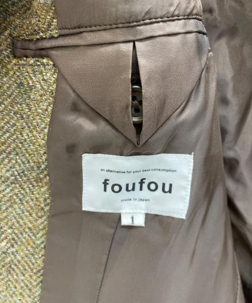 foufou（フーフー ザドレス）foufou (フーフー) wool herringbone jacket annie カーキ サイズ:1の古着・服飾アイテム