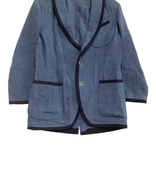 LARDINI（ラルディーニ）LARDINI (ラルディーニ) リネンジャケット インディゴ サイズ:48の古着・服飾アイテム