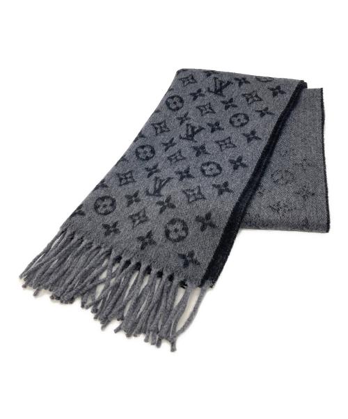 LOUIS VUITTON（ルイ ヴィトン）LOUIS VUITTON (ルイ ヴィトン) カシミヤウールマフラー ブラックの古着・服飾アイテム