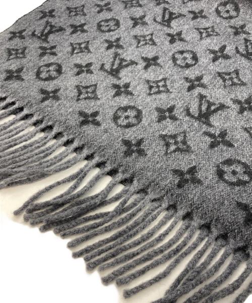 LOUIS VUITTON（ルイ ヴィトン）LOUIS VUITTON (ルイ ヴィトン) カシミヤウールマフラー ブラックの古着・服飾アイテム