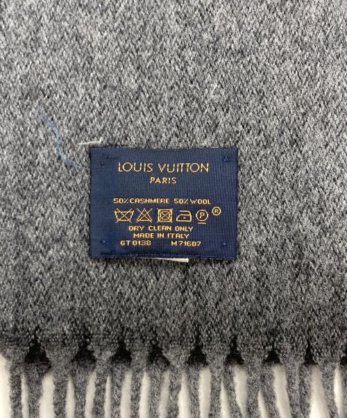 LOUIS VUITTON（ルイ ヴィトン）LOUIS VUITTON (ルイ ヴィトン) カシミヤウールマフラー ブラックの古着・服飾アイテム