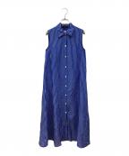 Spick and Spanスピック＆スパン）の古着「ストライプフレアワンピース」｜ブルー