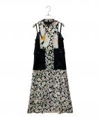 AKIRA NAKAアキラナカ）の古着「ハーパーレースコンビドレス」｜ブラック