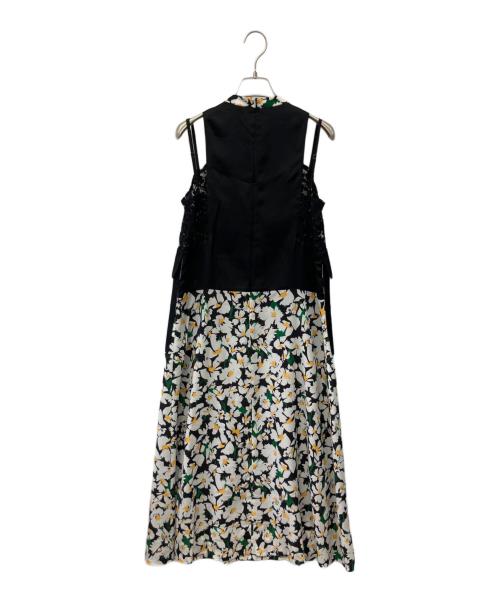 AKIRA NAKA（アキラナカ）AKIRA NAKA (アキラナカ) ハーパーレースコンビドレス ブラック サイズ:36の古着・服飾アイテム