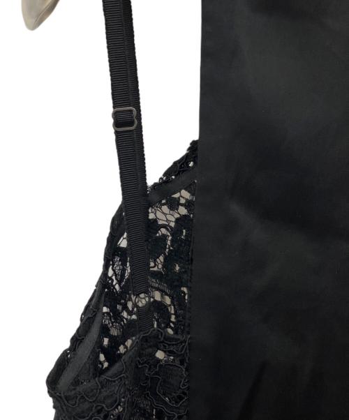 AKIRA NAKA（アキラナカ）AKIRA NAKA (アキラナカ) ハーパーレースコンビドレス ブラック サイズ:36の古着・服飾アイテム