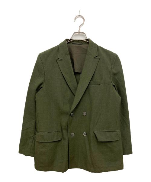 BEAMS PLUS（ビームスプラス）BEAMS PLUS (ビームスプラス) ブルーフェイスレスター4ボタンダブルブレステッドジャケット カーキ サイズ:Sの古着・服飾アイテム