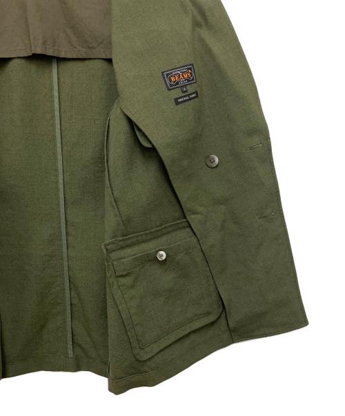 BEAMS PLUS（ビームスプラス）BEAMS PLUS (ビームスプラス) ブルーフェイスレスター4ボタンダブルブレステッドジャケット カーキ サイズ:Sの古着・服飾アイテム
