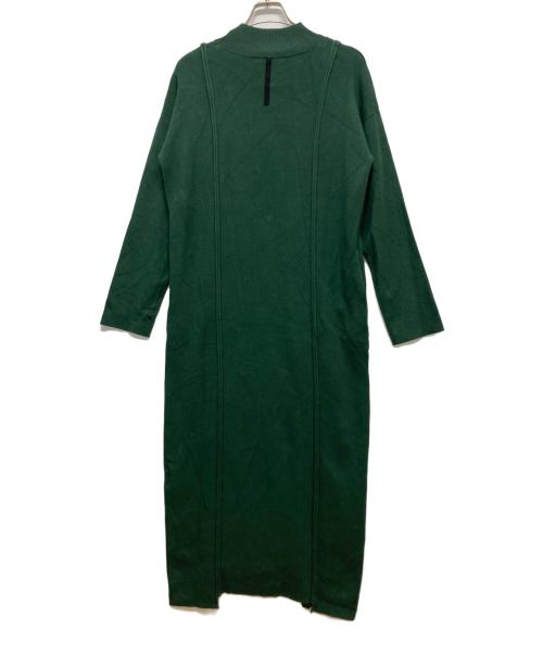 UN3D.（アンスリード）UN3D. (アンスリード) ポイントカラーニットワンピース グリーン サイズ:38の古着・服飾アイテム