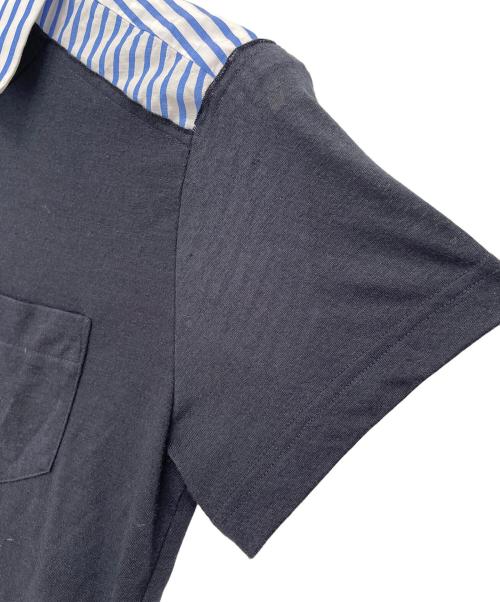 sacai（サカイ）sacai (サカイ) シャツドッキングラッフルフリルTシャツ ネイビー サイズ:1の古着・服飾アイテム