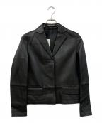 theoryセオリー）の古着「Grain Leather 2 SB Clean JKT L」｜ブラック