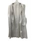 中古・古着 Noble (ノーブル) ライトフルクロススタンドカラーロングコート ライトグレー サイズ:SIZE36 未使用品：12000円