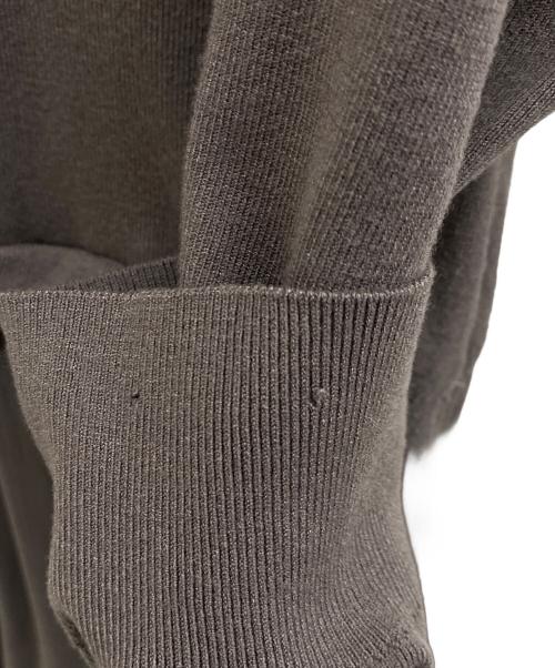 23区（ニジュウサンク）23区 (ニジュウサンク) チュールコンビワンピース ブラウン サイズ:38の古着・服飾アイテム