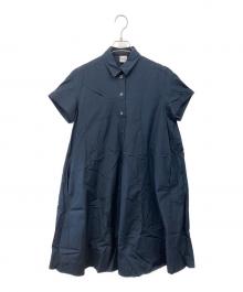 ASPESI（アスペジ）の古着「ショートスリーブシャツワンピース」｜ネイビー