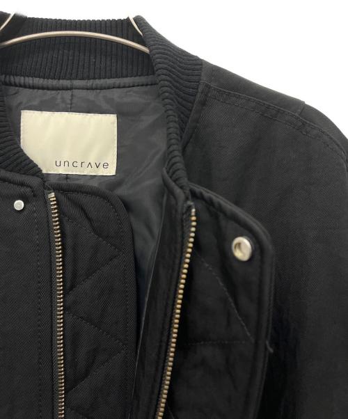 uncrave（アンクレイヴ）uncrave (アンクレイヴ) グロッシーパディング ブルゾン ブラック サイズ:2の古着・服飾アイテム