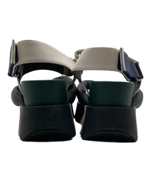 UN3D.（アンスリード）UN3D. (アンスリード) UNITED NUDE (ユナイテッドヌード) DELTA TONG グリーン×ブラック サイズ:38の古着・服飾アイテム