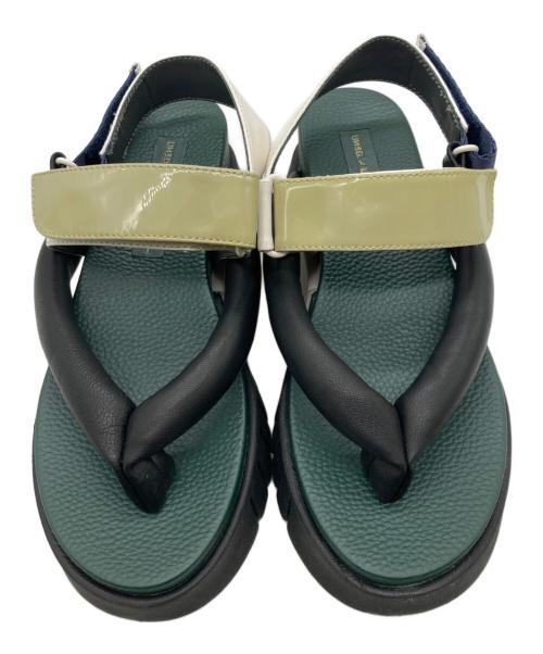 UN3D.（アンスリード）UN3D. (アンスリード) UNITED NUDE (ユナイテッドヌード) DELTA TONG グリーン×ブラック サイズ:38の古着・服飾アイテム