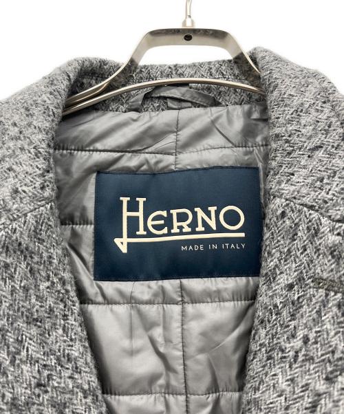 HERNO（ヘルノ）HERNO (ヘルノ) 中綿チェスターコート グレー サイズ:46の古着・服飾アイテム
