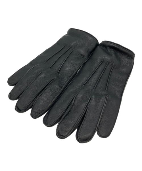 Salvatore Ferragamo（サルヴァトーレ フェラガモ）Salvatore Ferragamo (サルヴァトーレ フェラガモ) レザーグローブ ブラックの古着・服飾アイテム