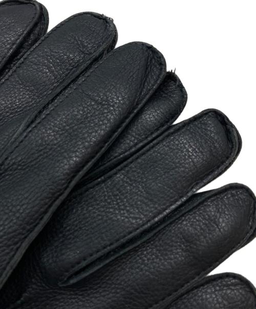 Salvatore Ferragamo（サルヴァトーレ フェラガモ）Salvatore Ferragamo (サルヴァトーレ フェラガモ) レザーグローブ ブラックの古着・服飾アイテム