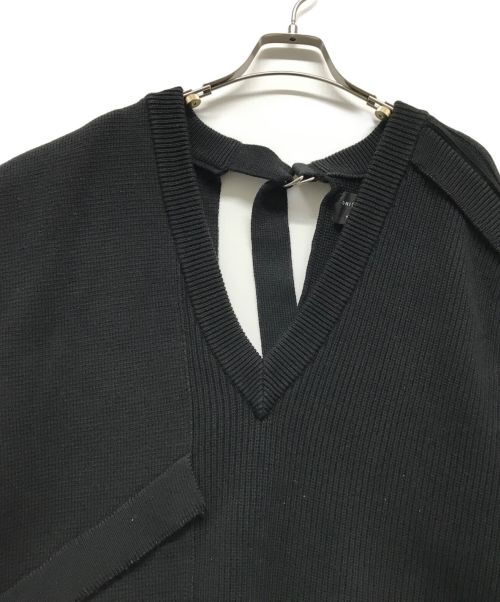 UNITED TOKYO（ユナイテッドトーキョー）UNITED TOKYO (ユナイテッドトーキョー) Vネックアシメニットベスト ブラックの古着・服飾アイテム