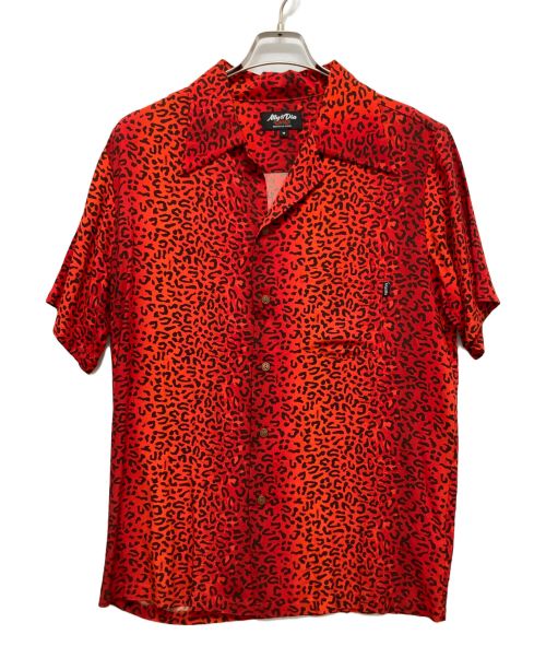 ALLY & DIA（アリーアンドダイア）ALLY & DIA (アリーアンドダイア) LEOPARD ALLOVER S/S SHIRTS レッド サイズ:Mの古着・服飾アイテム