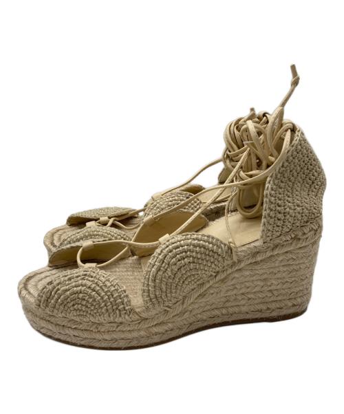 LOEWE（ロエベ）LOEWE (ロエベ) ソーラーウエッジエスパドリーユ ベージュ サイズ:37の古着・服飾アイテム
