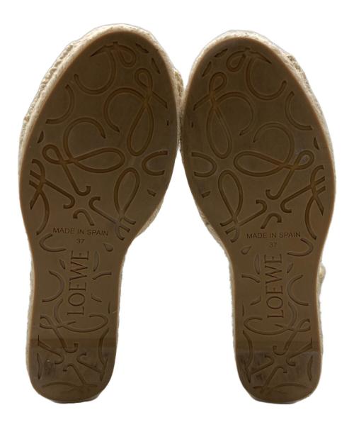 LOEWE（ロエベ）LOEWE (ロエベ) ソーラーウエッジエスパドリーユ ベージュ サイズ:37の古着・服飾アイテム