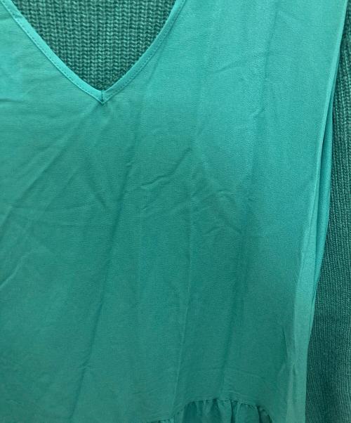 N°21（ヌメロヴェントゥーノ）N°21 (ヌメロヴェントゥーロ) レイヤードワンピース グリーン サイズ:38の古着・服飾アイテム