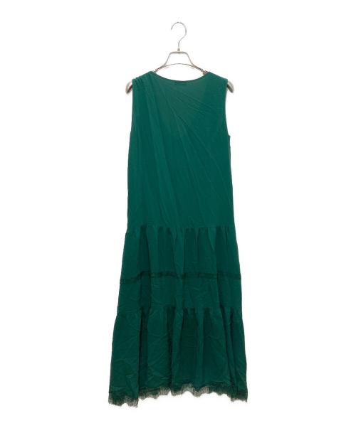 N°21（ヌメロヴェントゥーノ）N°21 (ヌメロヴェントゥーロ) レイヤードワンピース グリーン サイズ:38の古着・服飾アイテム