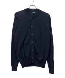 Zanone（ザノーネ）の古着「ボタンフロント ニットブルゾン」｜ネイビー